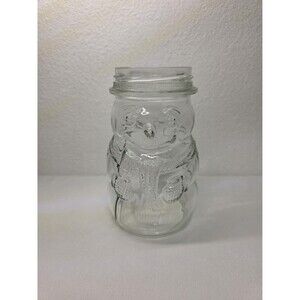 Vintage Snowman Glass Jar – Christmas Candy Container, Retro Holiday Kitchen